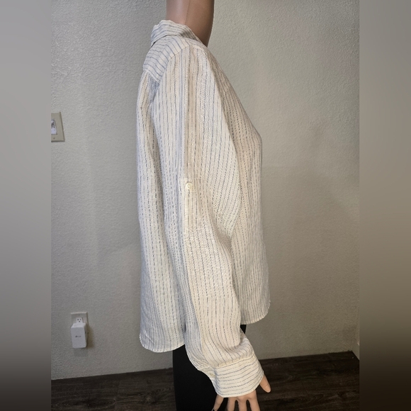 Polo Ralph Lauren Womens size PL  100% Linen Long Sleeve Shirt - Picture 13 of 14